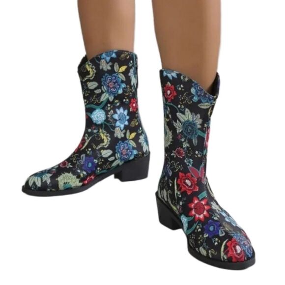 Western floral boots sz 7.5 - Picture 2 of 8